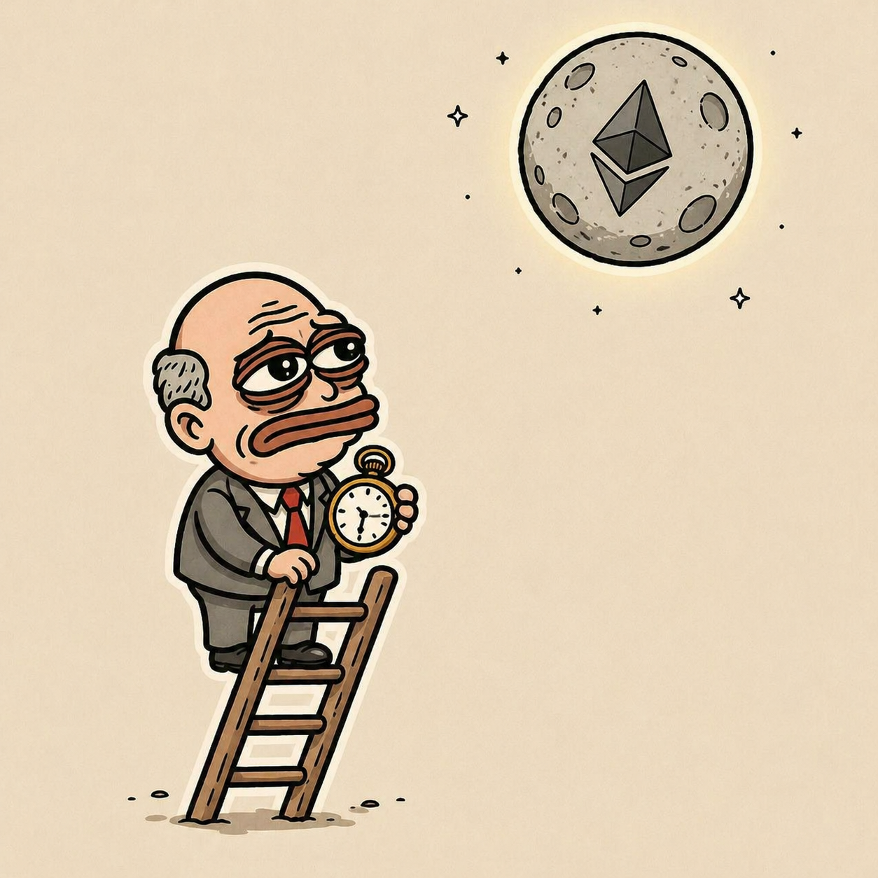 powell climbing toward the eth moon