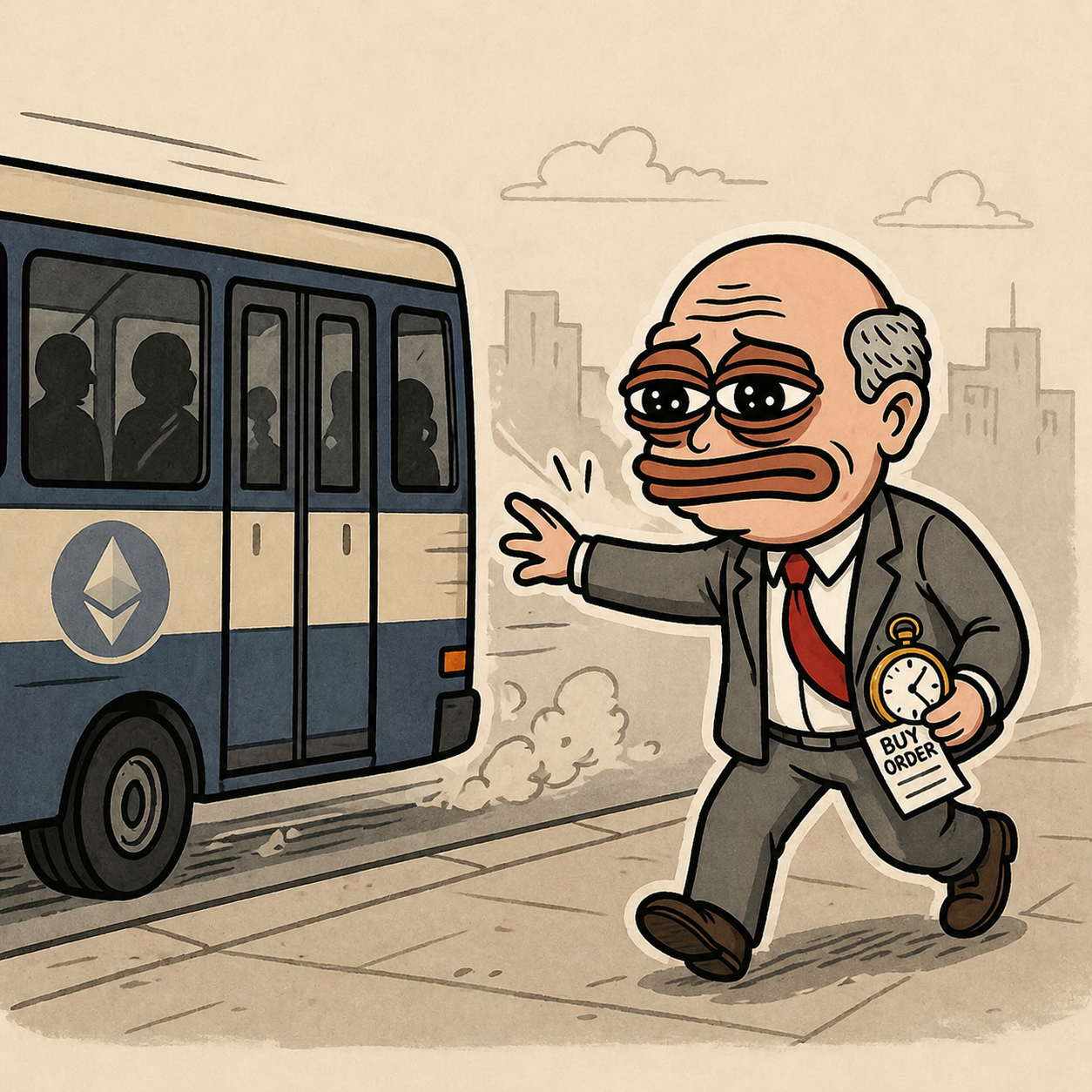 powell missing the eth bus with a buy order